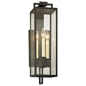 Troy Lighting Beckham 3-Light Exterior Wall Sconce in Forged Iron, , large