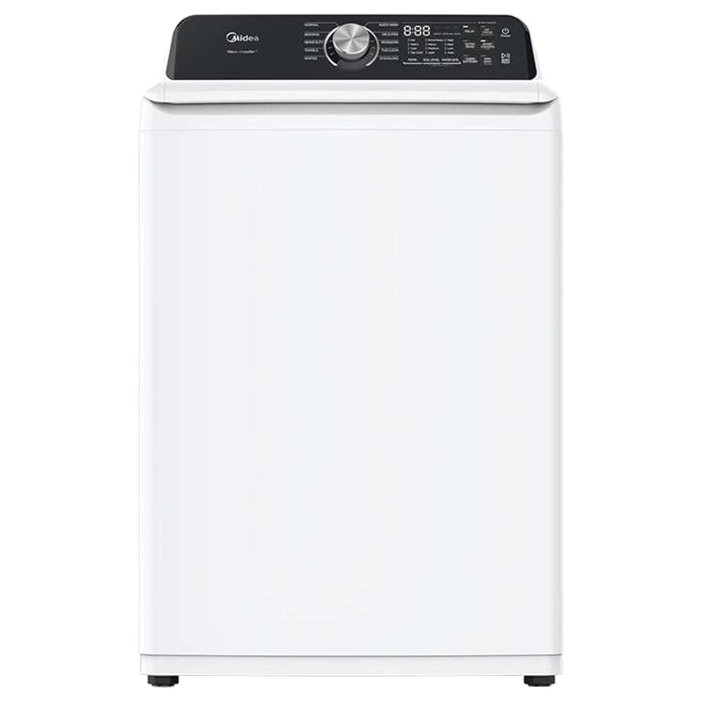 Midea 4.5 Cu.Ft. Smart Top Load Washer and 7.0 Cu. Ft. Gas Dryer Laundry Pair in White, , large