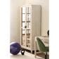 Urban Home Drake Glass Door Wooden Bookcase in Sugar, , large