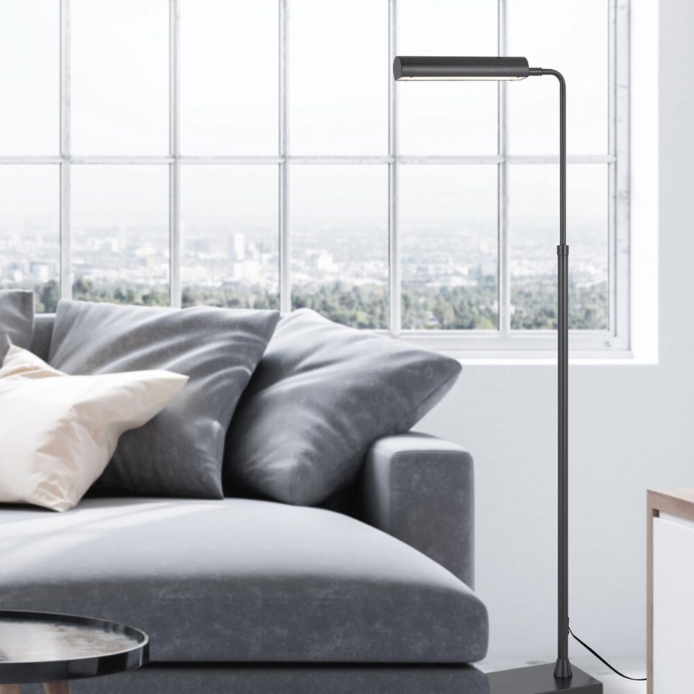 Cal Lighting Delray Floor Lamp in Charcoal Grey, , large