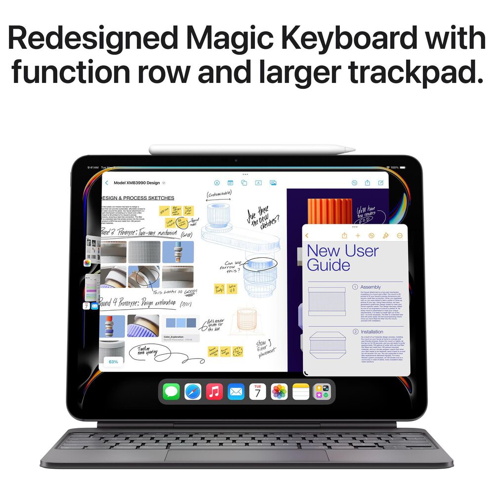 Apple iPad Pro 13-Inch M4 chip with Wi-Fi only - 2TB with Nano Texture Glass in Space Black, , large