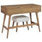 Ashley Thadamere Vanity with Stool in Light Brown, , large