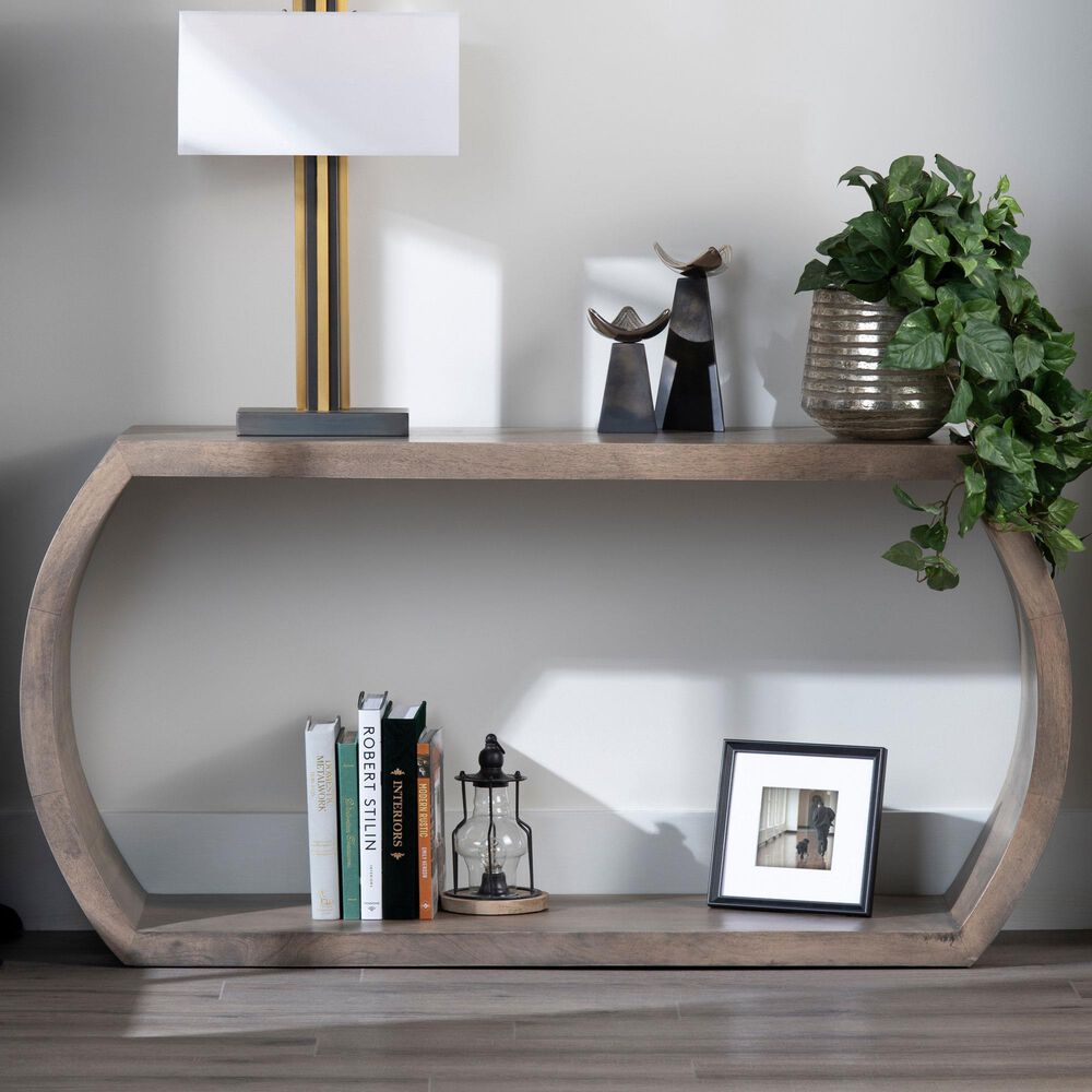 Crestview Collection Infinity Console Table in Gray, , large