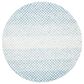 Safavieh Micro-Loop MLP353M 5" Round Blue and Ivory Area Rug, , large