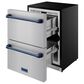 Thor Kitchen Gordon Ramsay 5.4 Cu. Ft. Undercounter Drawer Freezer with Blue Handle Kit in Stainless Steel, , large