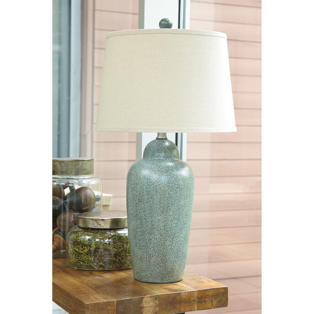 Ashley Saher Table Lamp in Green, , large
