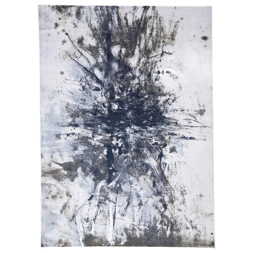 Feizy Gaspar 8" x 11" White and Gray Area Rug, , large