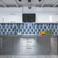 MS International Boathouse Blue Picket 10" x 12" Glass Mosaic Sheet, , large