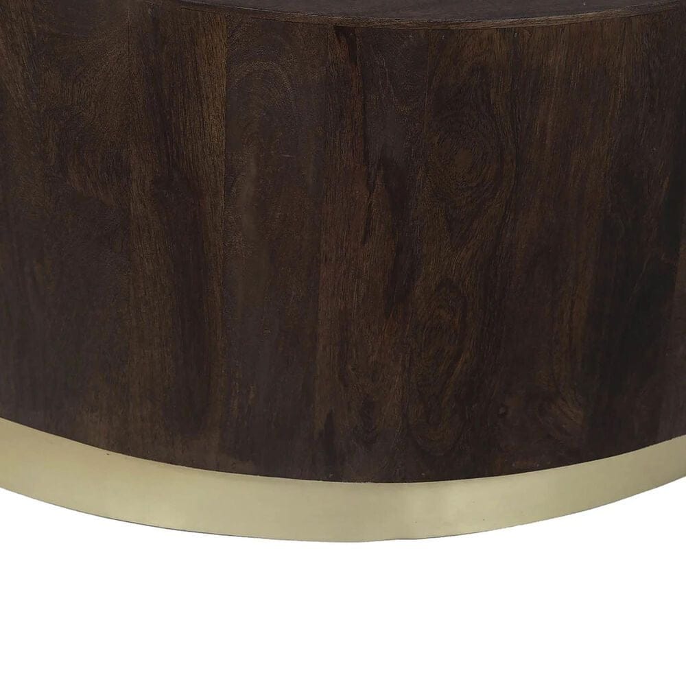37B Form Coffee Table in Coffee and Brass, , large