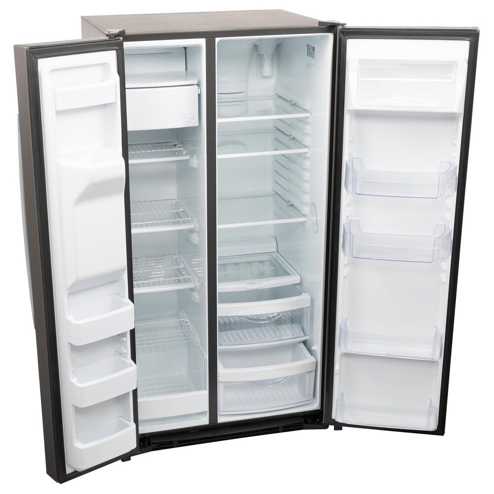 GE Appliances 23 Cu. Ft. Side by Side Refrigerator with External Dispenser in Fingerprint Resistant Slate, , large