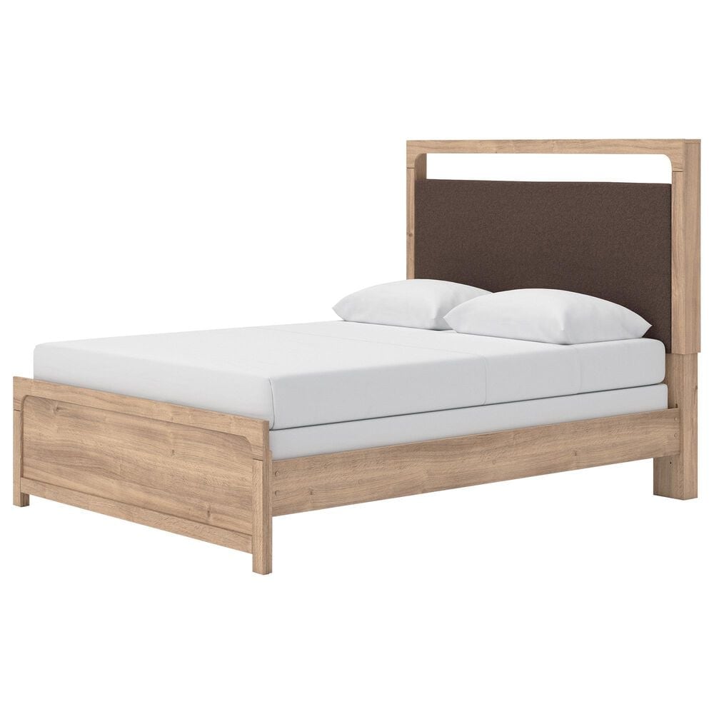 Ashley Kinlanni Queen Upholstered Panel Bed in Tan, , large