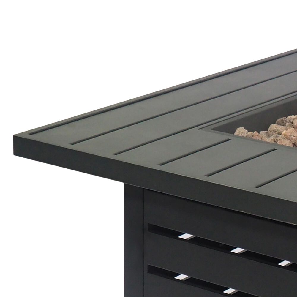 Noble House Rene Square Liquid Propane Fire Pit in Black, , large