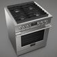 Fulgor Milano Accento 4.4 Cu. Ft. 30" Professional All Gas Range in Stainless Steel, , large
