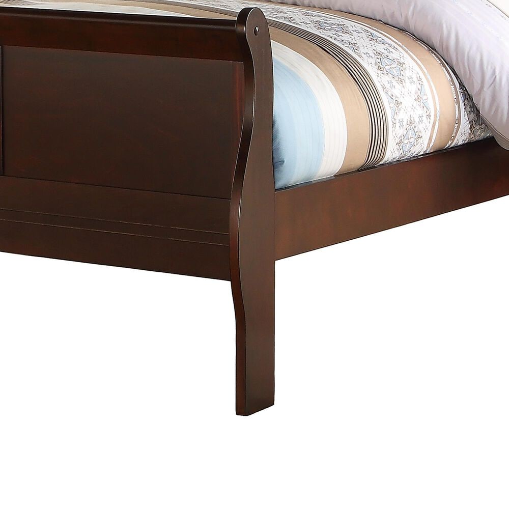 Crown Mark Louis Philip Twin Sleigh Bed in Cherry, , large