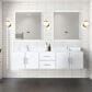Lexora Home Geneva 80" Double Bathroom Vanity Cabinet Only in Glossy White and 30" LED Mirrors, , large