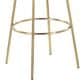 LumiSource Claire Swivel Barstool with Cream Velvet Upholstery in Gold (Set of 2), , large