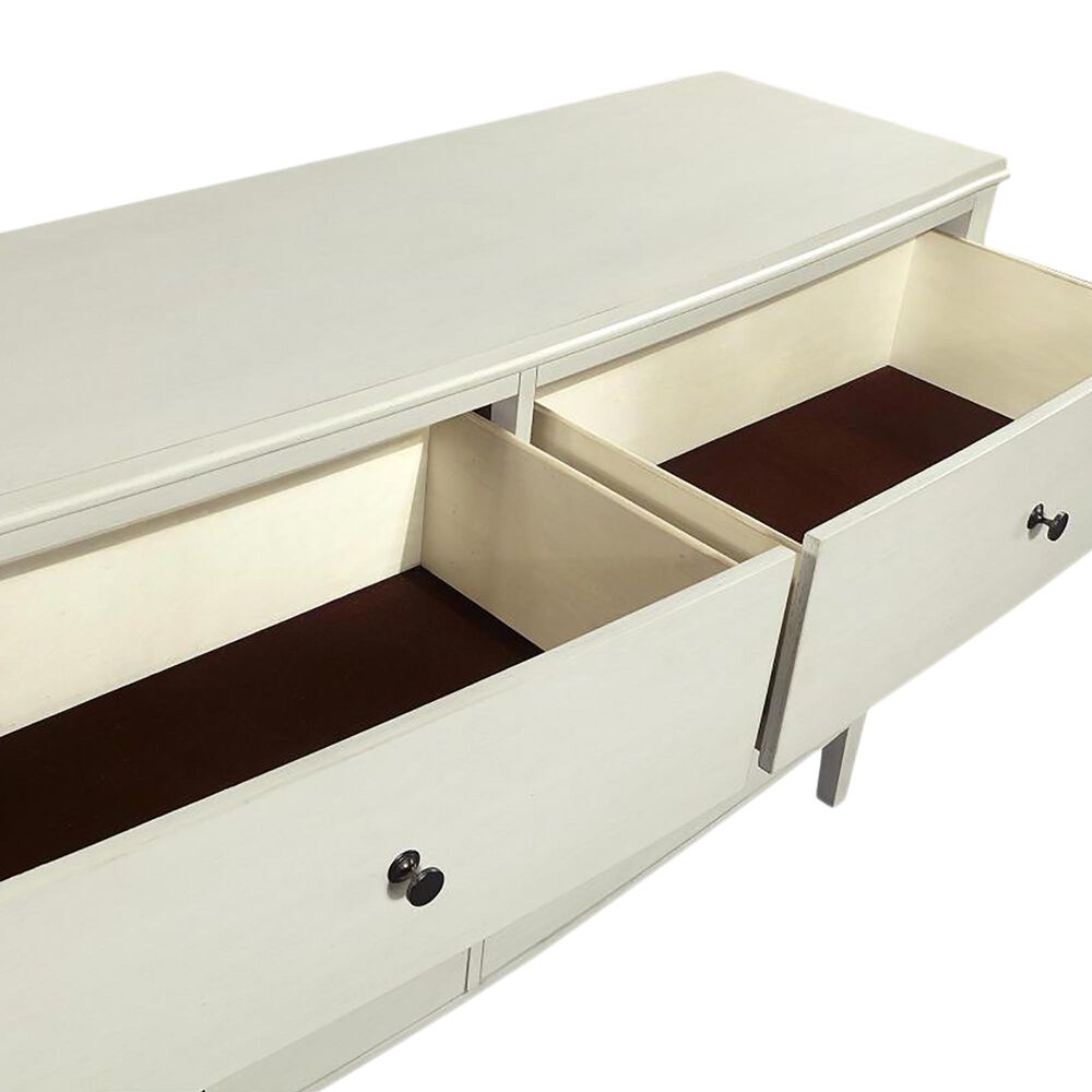 Riva Ridge Charlotte 6-Drawer Dresser in White, , large