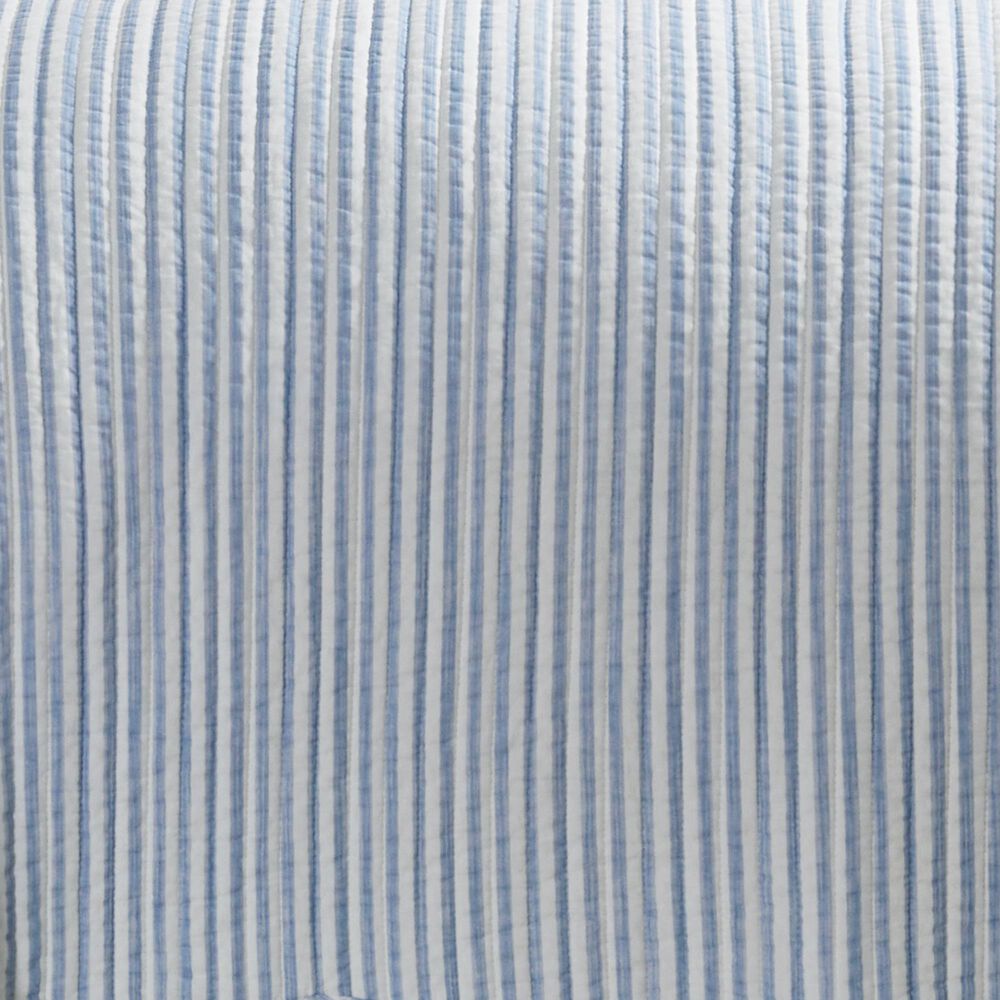 Levtex Martha Stripe 3-Piece King Quilt Set in Blue and White, , large