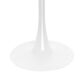 Leisuremod LeisureMod Bristol Dining table, White Base with 27 Round Cognac Brown MDF top, , large