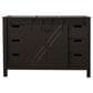 Lexora Home Marsyas 48" Single Bathroom Vanity in Brown with 2 cm White Cultured Marble Top and Rectangular Sink, , large