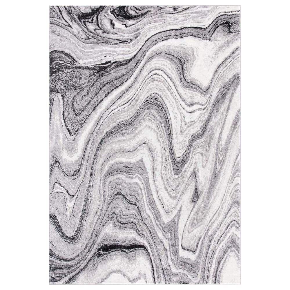 Safavieh Amelia 4'5" x 6'5" Light Grey and Ivory Area Rug, , large