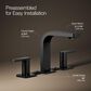 Kohler Parallel Widespread Bathroom Sink Faucet in Matte Black, , large