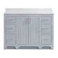 37B Lucerne 48" Single Bathroom Vanity in Soft Blue with Marble Top and Backsplash, , large