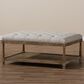 Baxton Studio Carlotta Rectangle Ottoman in Beige, , large