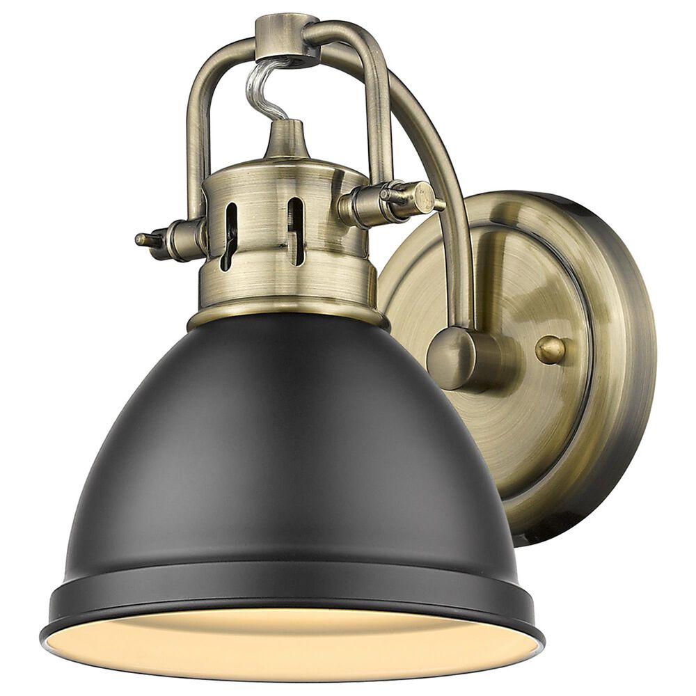 Golden Lighting Duncan 1-Light Bath Vanity in Aged Brass, , large
