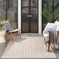 Nourison Twist Reversible 5" x 7" Grey Indoor/Outdoor Area Rug, , large