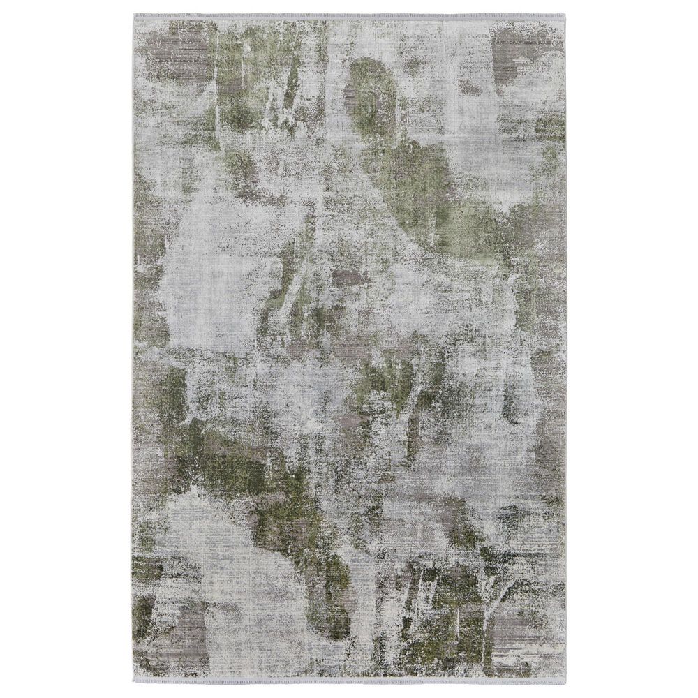 Feizy Cadiz 39N5F Green and Ivory 4'10" x 7'10" Area Rug, , large