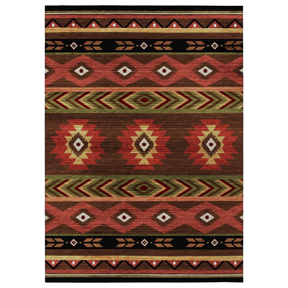 Dalyn Rug Company Phoenix 6" x 9" Chocolate Indoor/Outdoor Area Rug, , large