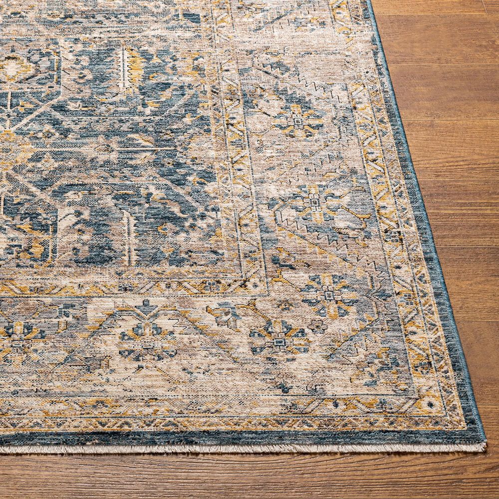 Surya Aspendos 6&#39;7&quot; x 9&#39;6&quot; Denim, Gray, Wheat, Taupe, Black and Cream Area Rug, , large