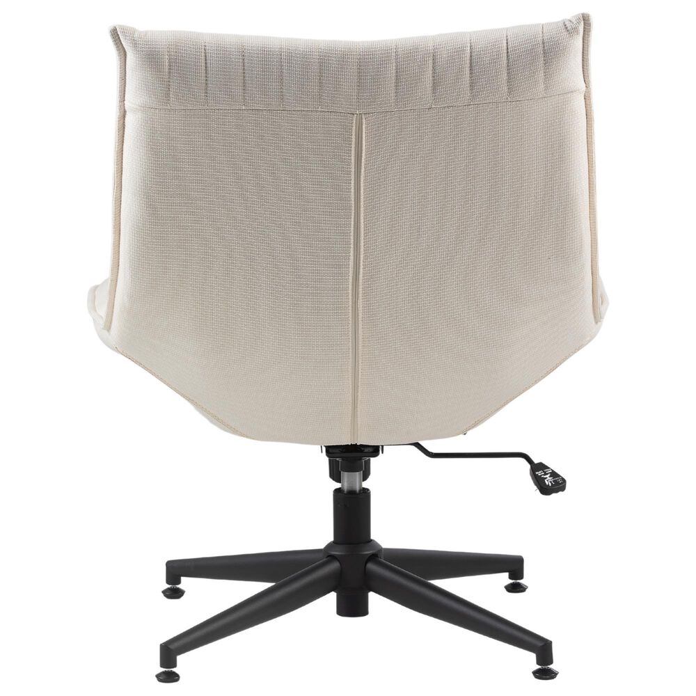 Impressions Vanity Lisa Vanity Chair with Cream Cushion in Black, , large