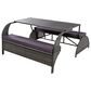 Hearth and Haven U Style Outdoor Loveseat with Convertible Seating in Gray, , large
