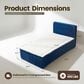 HOMLUX Plush Twin Mattress with Blue Headboard, , large