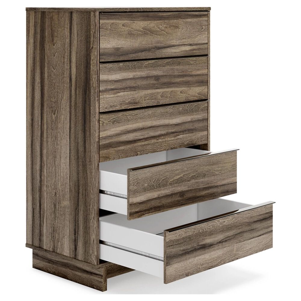Ashley Shallifer 5 Drawer Chest in Brown, , large