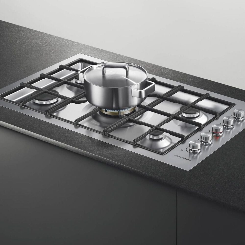 Fisher &amp; Paykel 36" Liquid Propane Gas Cooktop in Stainless Steel, , large