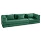 Jaxx Unsofa Stationary Sofa in Peacock Green Velvet, , large