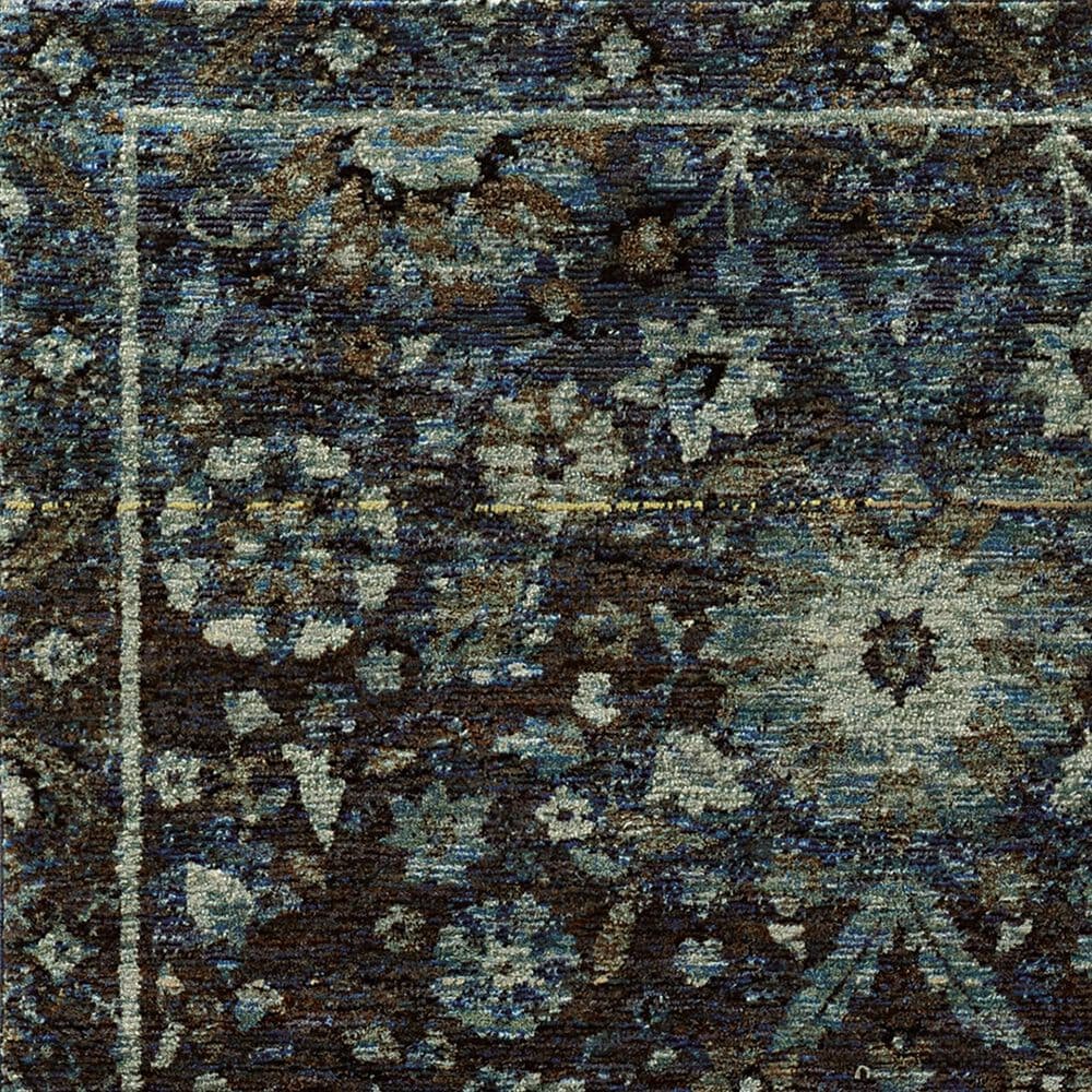 Oriental Weavers Andorra 7124A 2&#39;3&quot; x 8&#39; Navy Runner, , large