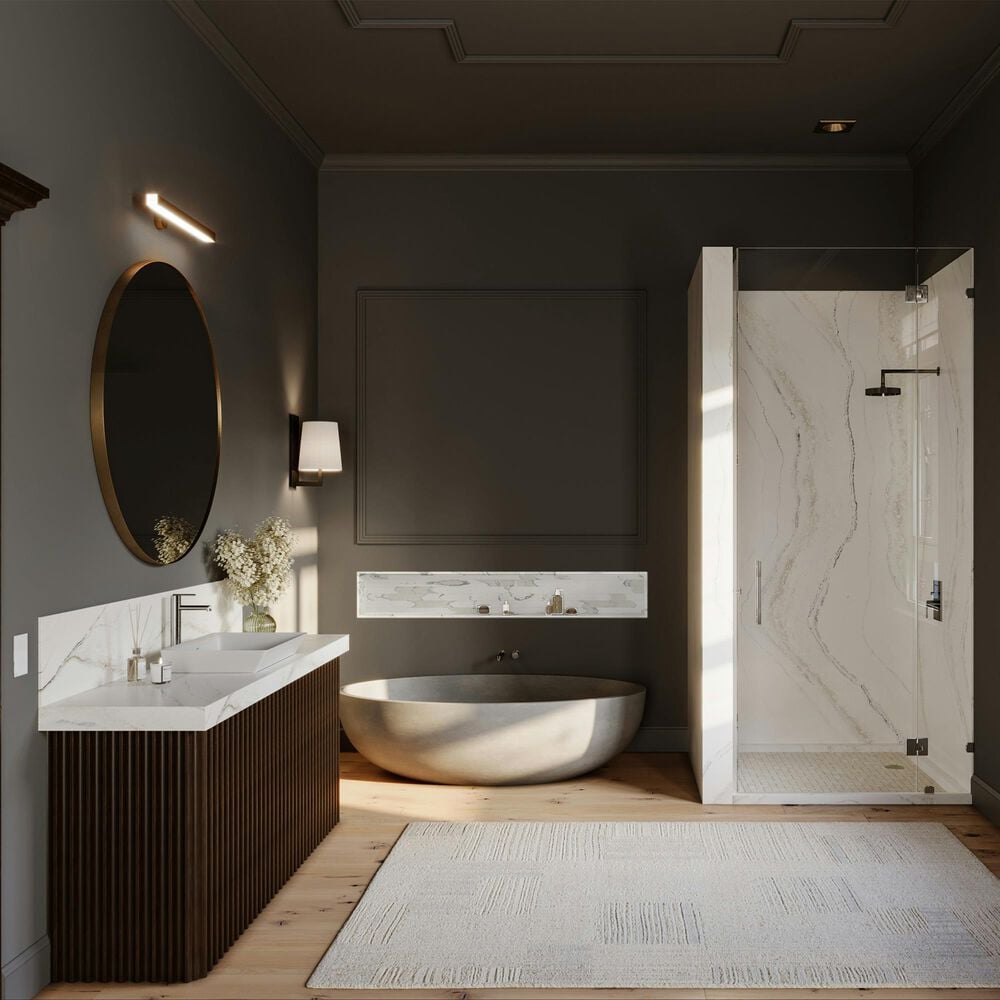 Cambria Luxury Brittanicca Block 3cm Quartz Countertop in White and Gray, , large