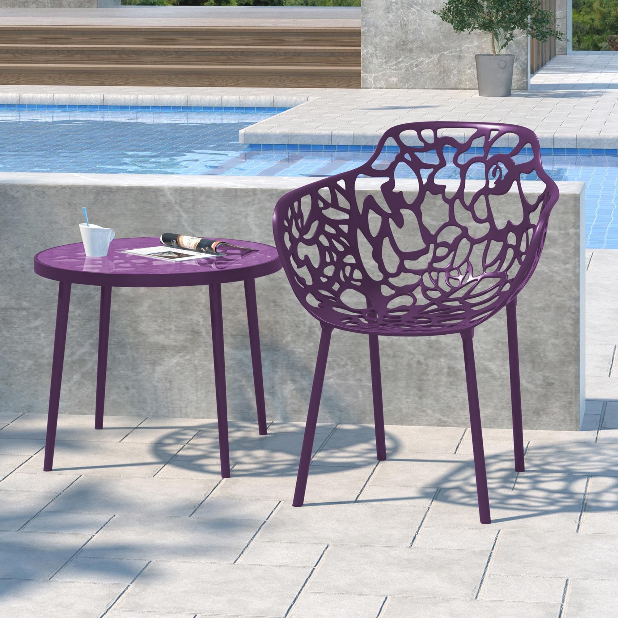 Purple patio online chairs