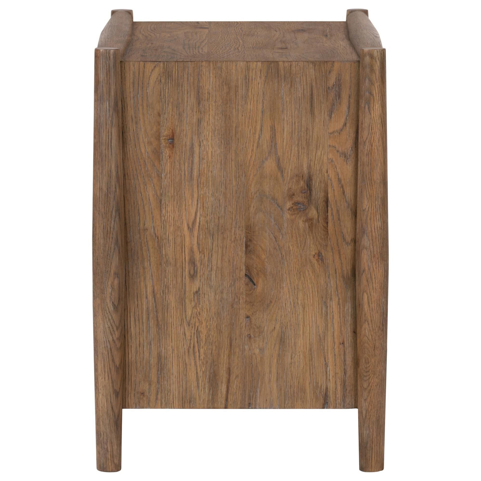 Four Hands Glenview 3-Drawer Nightstand in Weathered Oak