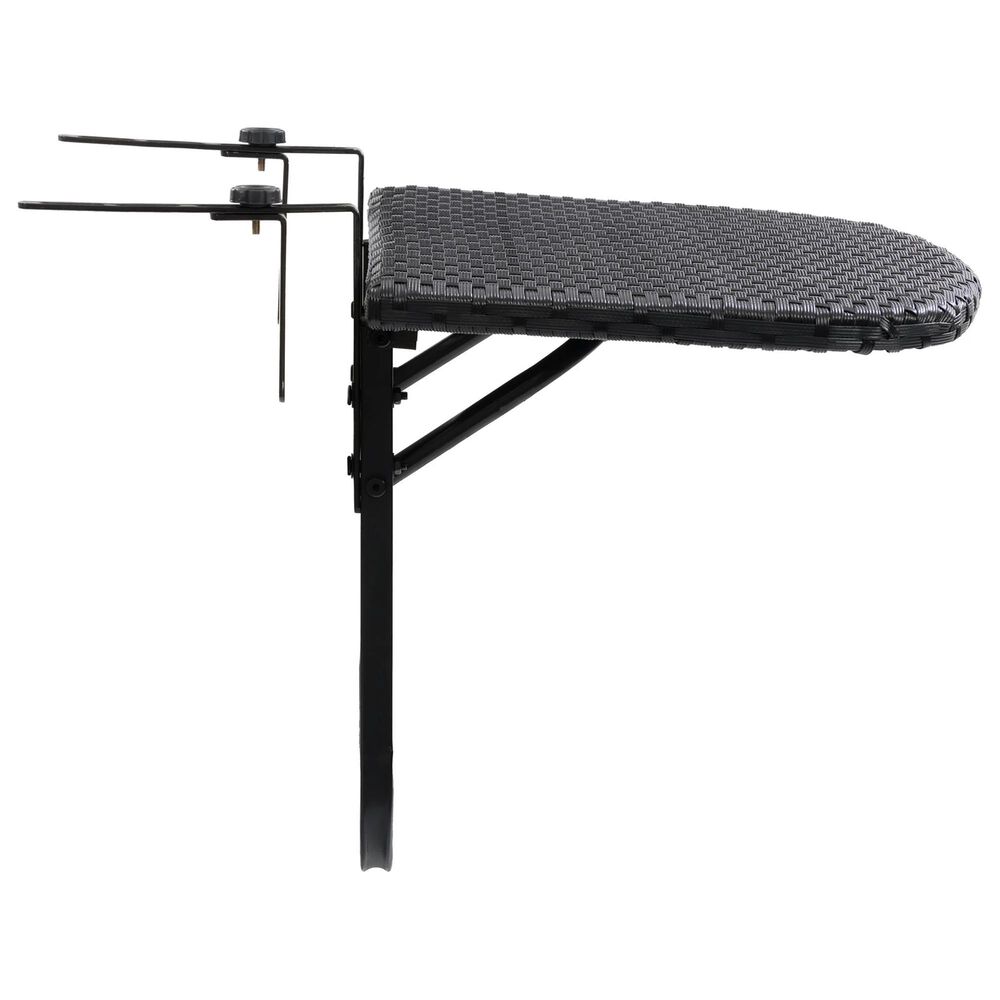 CorLiving Parksville Patio Balcony Table in Black, , large