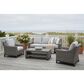 Slate and Company Addison Stationary Patio Sofa in Ross Nickel, , large