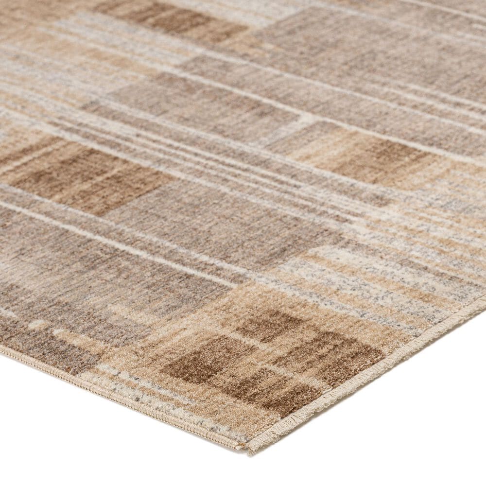 Dalyn Rug Company Neola Striped 1&#39;8&quot; x 2&#39;6&quot; Khaki Area Rug, , large