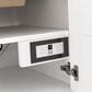 James Martin Vanities Breckenridge 30" Single Bathroom Vanity in Bright White with 3 cm Victorian Silver Quartz Top and Rectangular Sink, , large