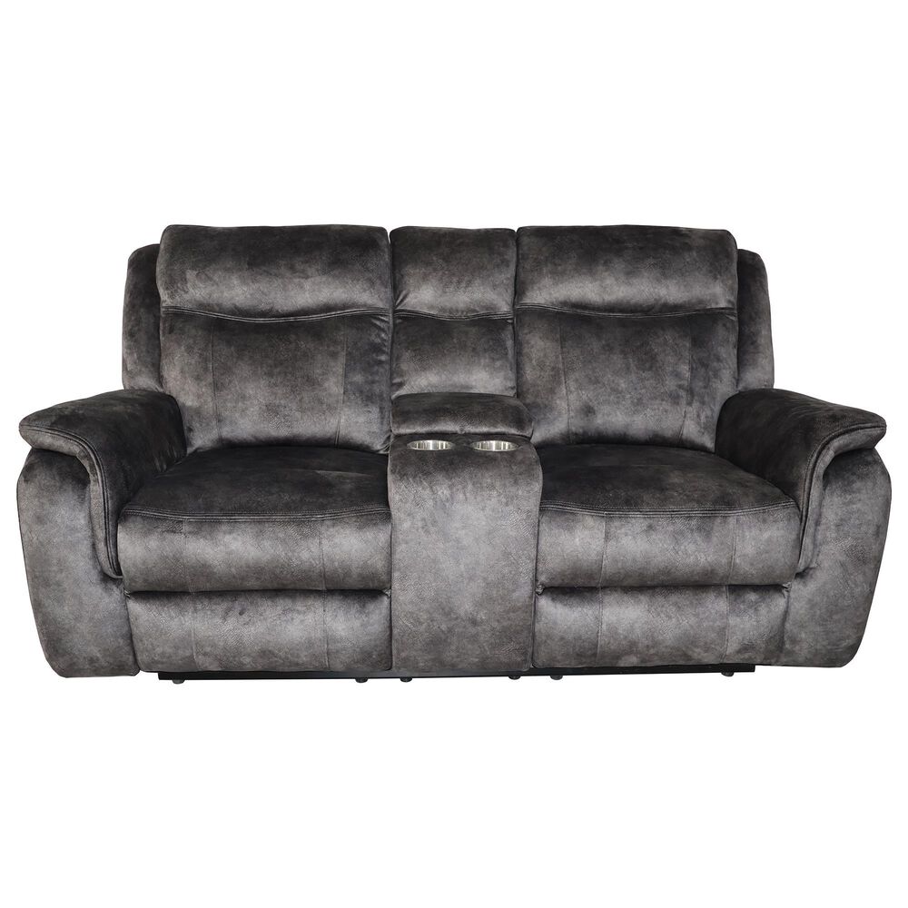New Heritage Design Park City Manual Reclining Loveseat in Slate, , large