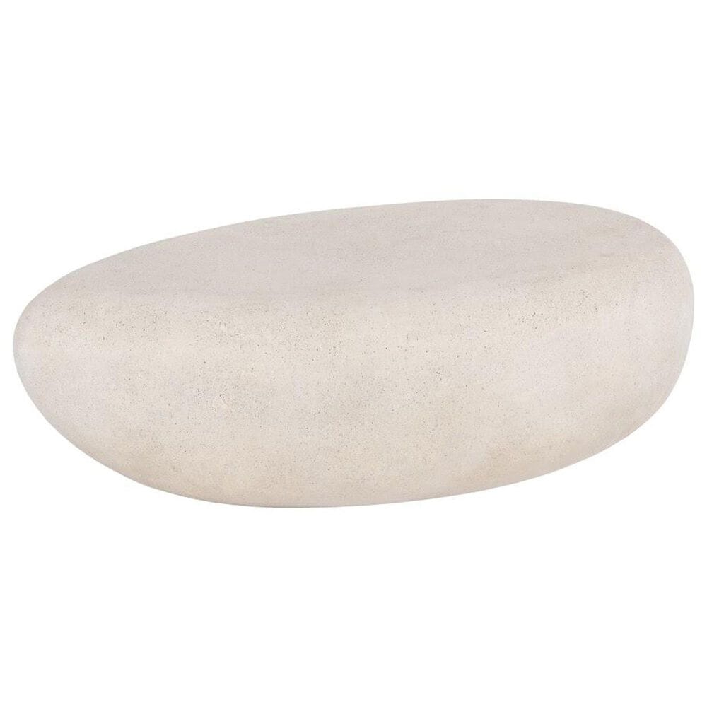 Phillips Collection River Stone Small Patio Coffee Table in Roman Stone, , large