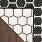 Nourison Twist Reversible 2"2" x 8" Black Indoor/Outdoor Runner, , large